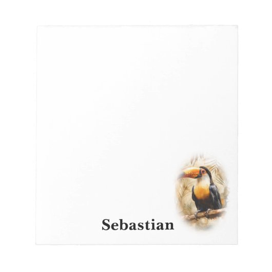 Toucan gepersonaliseerd notitieblok (Voorkant)