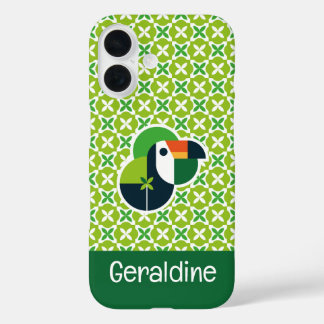 Toucan Iconic Brazilian Bird Personalized Name  iPhone 16 Hoesje