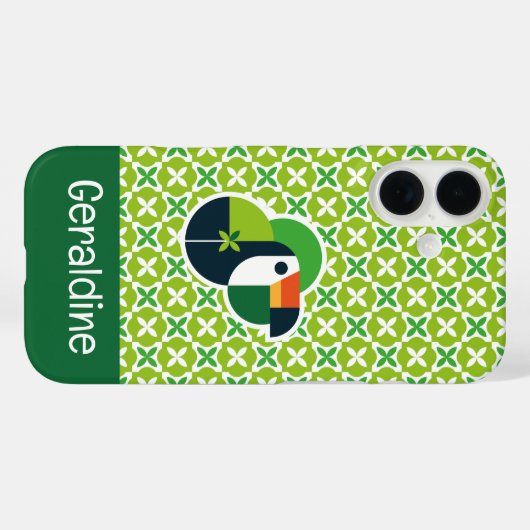 Toucan Iconic Brazilian Bird Personalized Name  Case-Mate iPhone Case (Achterkant (horizontaal))