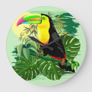 Toucan in Green Amazonia Rainforest Grote Klok