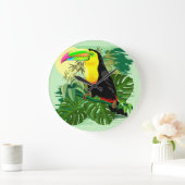 Toucan in Green Amazonia Rainforest Grote Klok (Huis)