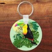 Toucan in Green Amazonia Rainforest Sleutelhanger (Voorkant)