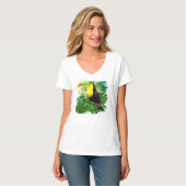 Toucan in Green Amazonia Rainforest T-shirt (Voorkant volledig)