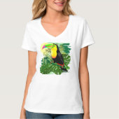 Toucan in Green Amazonia Rainforest T-shirt (Voorkant)