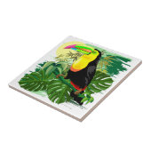 Toucan in Green Amazonia Rainforest Tegeltje (Zijkant)