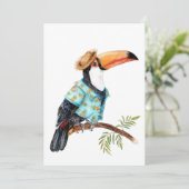 Toucan in Hawaiian shirt Bedankkaart (Staand voorkant)