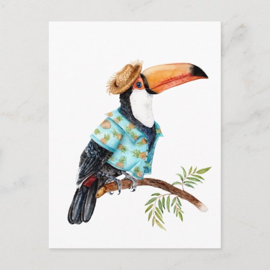 Toucan in Hawaiian shirt Briefkaart (Voorkant)