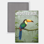 Toucan in het Monteverde Cloud Forest in Costa Ric Magneet (Voorkant / Achterkant)