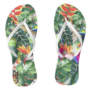 Toucan in het oerwoud teenslippers