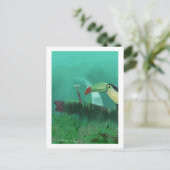 Toucan in het regenwoud briefkaart (Staand voorkant)