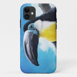 Toucan in Misty Air digital tropical bird iPhone 11 Hoesje