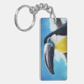 Toucan in Misty Air digital tropical bird Sleutelhanger (Voorkant Links)