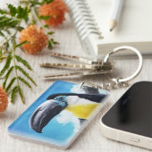 Toucan in Misty Air digital tropical bird Sleutelhanger (Voorkant Rechts)