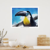 Toucan in misty air poster (Keuken)