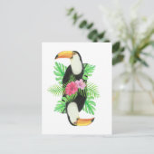 Toucan in Tropical Leaves Briefkaart (Staand voorkant)