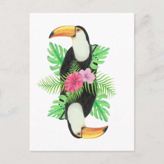 Toucan in Tropical Leaves Briefkaart (Voorkant)