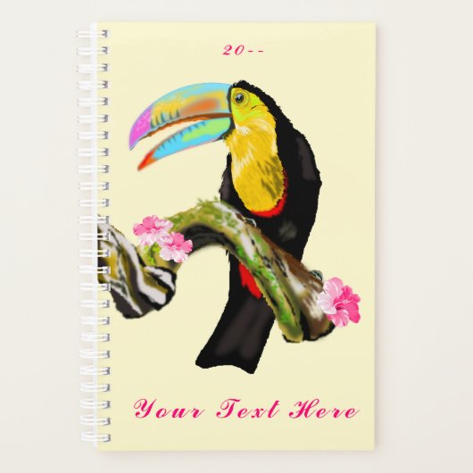 Toucan -  + Jouw tekst toevoegen / naam - Planner (Voorkant)