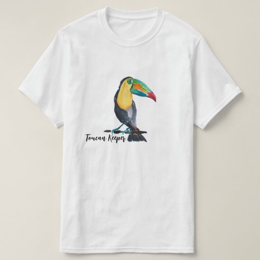Toucan Keeper Waterverf Illustratie T-shirt (Design voorkant)