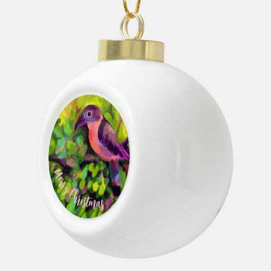 Toucan Keramische Bal Ornament (Rechts)