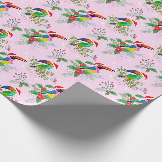 Toucan Kerstmis Cadeaupapier (Hoek)