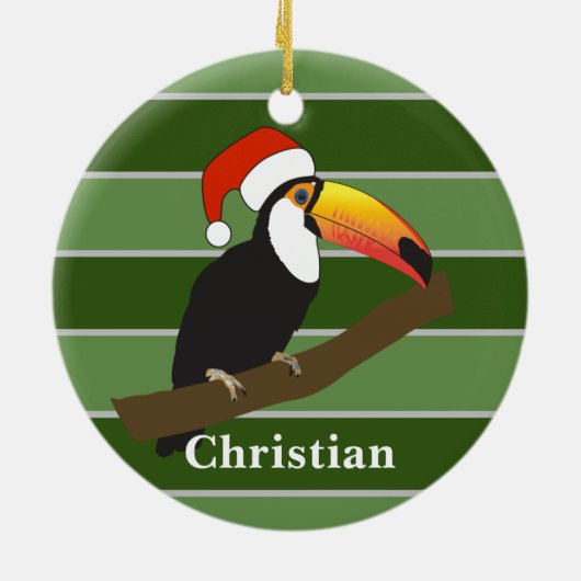 Toucan - Kerstmis Speciaal Keramisch Ornament (Achterkant)