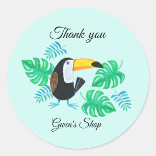 Toucan Klein Bedrijf die/partij gunst verpakken Ronde Sticker