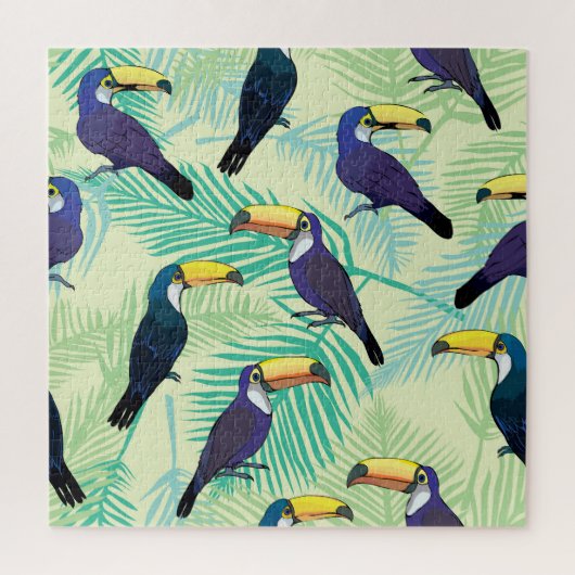 Toucan , kleurrijke illustratie. legpuzzel (Verticaal)