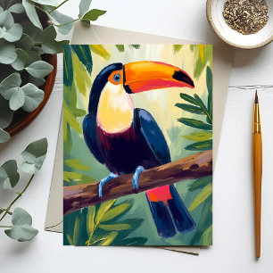 Toucan Kleurrijke Tropische Vogel Aquarel Briefkaart