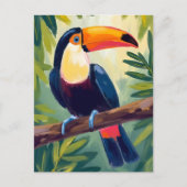 Toucan Kleurrijke Tropische Vogel Waterverf Briefkaart (Voorkant)