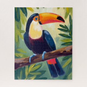 Toucan Kleurrijke Tropische Vogel Waterverf Legpuzzel