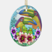 Toucan Lovers Keramisch Ornament (Rechts)