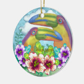 Toucan Lovers Keramisch Ornament (Links)