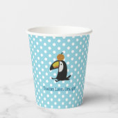 Toucan Loves Orange Papieren Bekers (Achterkant)