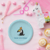 Toucan Loves Orange Papieren Bordje (Feest)