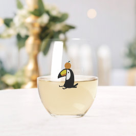 Toucan Loves Orange Wijnglas Zonder Voet