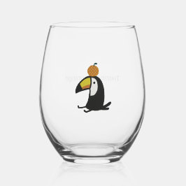 Toucan Loves Orange Wijnglas Zonder Voet