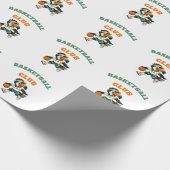Toucan Mascotte Patroon Inpakpapier Basketbal (Hoek)