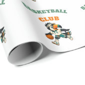 Toucan Mascotte Patroon Inpakpapier Basketbal (Rol Hoek)