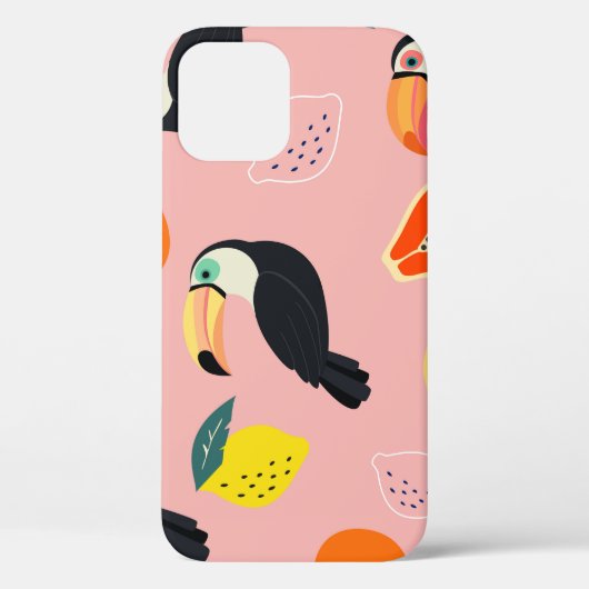 Toucan met Abstracte tropische vruchten Case-Mate iPhone Case (Achterkant)