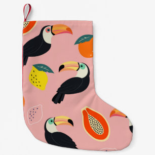 Toucan met Abstracte tropische vruchten Kleine Kerstsok