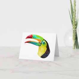 Toucan met de hand getekende digitale kunst kaart