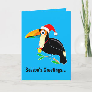 Toucan met Santa Hat Prettige feestdagen! Feestdagen Kaart