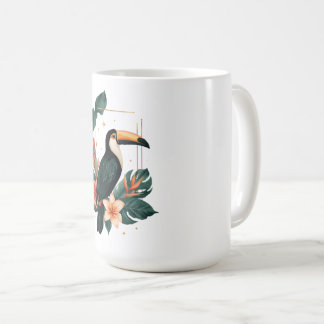 Toucan Muse Tropical Botanical Coffee Mug Koffiemok