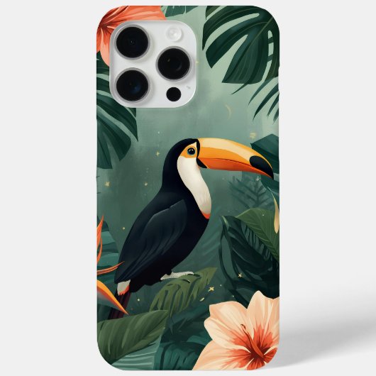 Toucan Muse Tropical Botanical Phone Case (Achterkant)