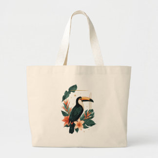 Toucan Muse Tropical Botanical Tote Bag