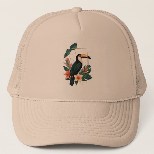 Toucan Muse Tropical Cap Trucker Pet (Voorkant)