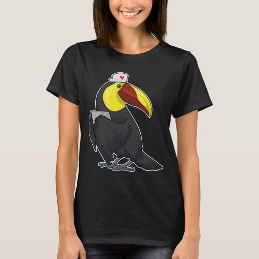 Toucan Nurse Notitieblok T-shirt (Voorkant)