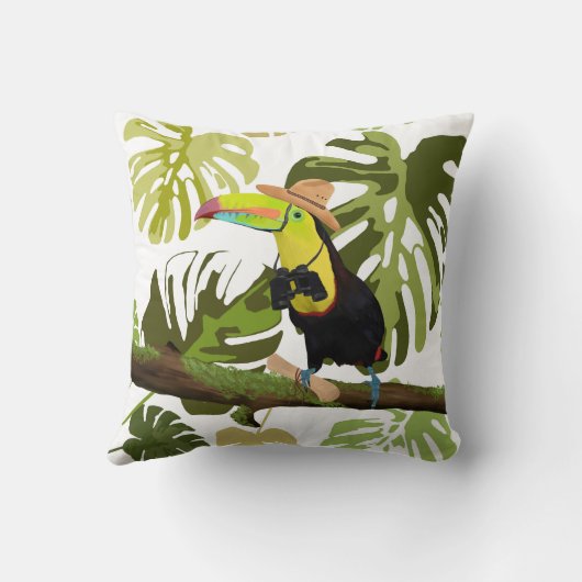 Toucan Oerwoud Explorer Kussen (Achterkant)