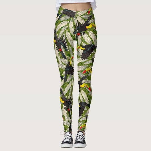 toucan oerwoud leggings (Voorkant)