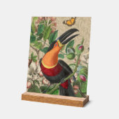Toucan Oerwoud Tropical Bird Mooi Antiek Acryl Bord (Hoek)